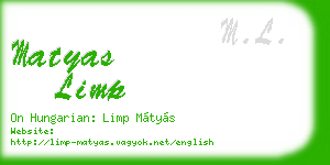matyas limp business card