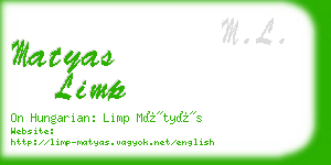 matyas limp business card